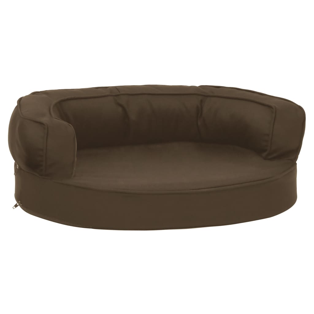 Hondenbed Ergonomisch Linnen-Look 60 x 42 cm Bruin