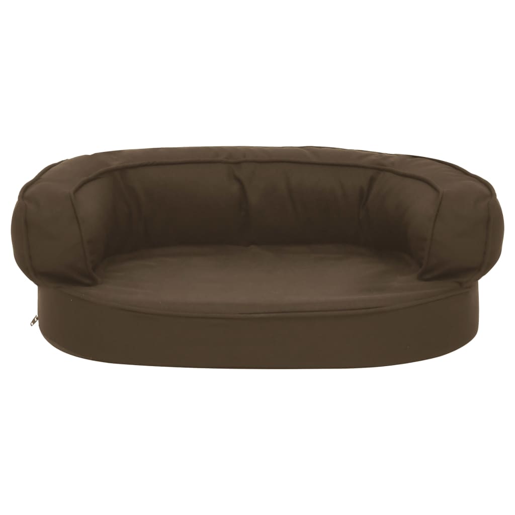 Hondenbed Ergonomisch Linnen-Look 60 x 42 cm Bruin