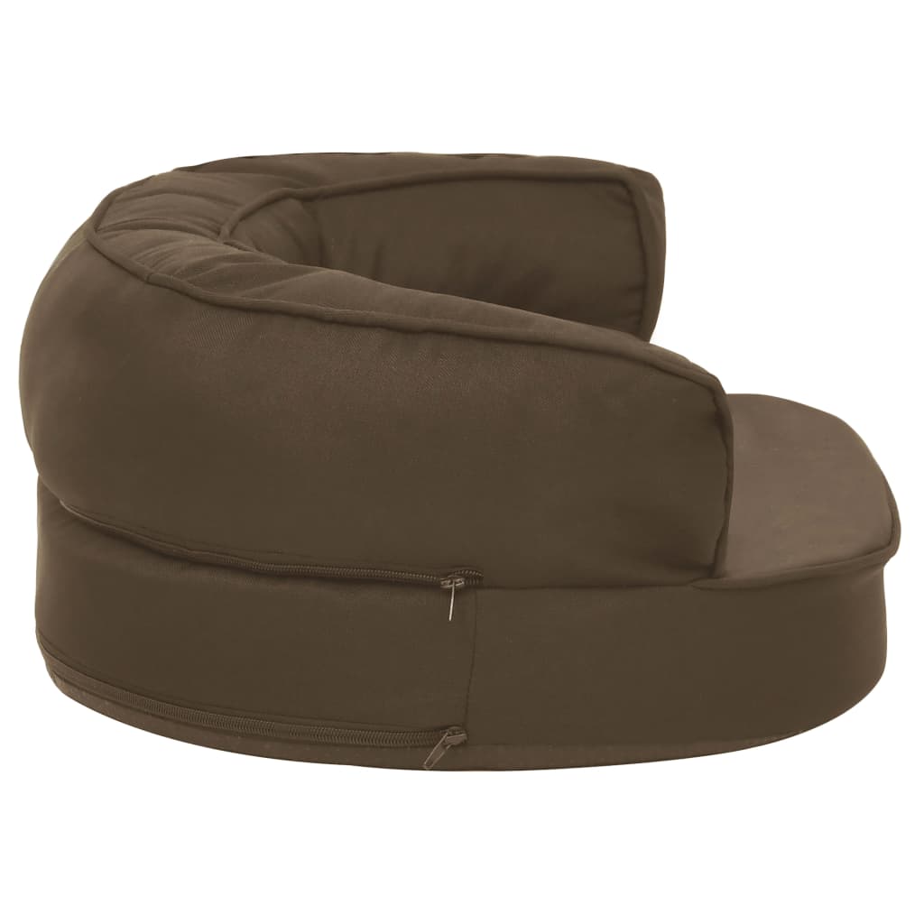 Hondenbed Ergonomisch Linnen-Look 60 x 42 cm Bruin