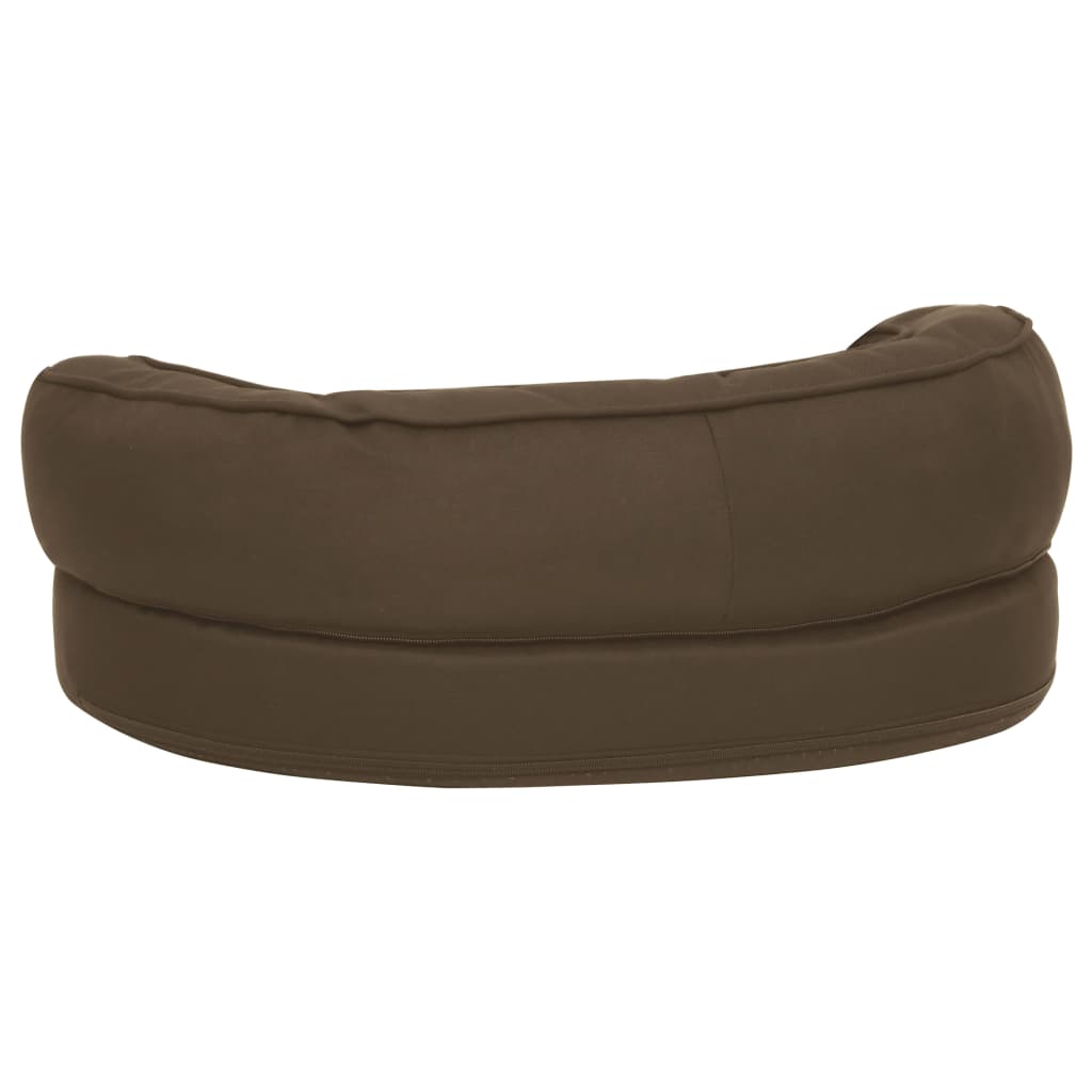 Hondenbed Ergonomisch Linnen-Look 60 x 42 cm Bruin