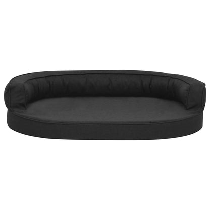 Hondenbed Ergonomisch Linnen-Look 75 x 53 cm Zwart