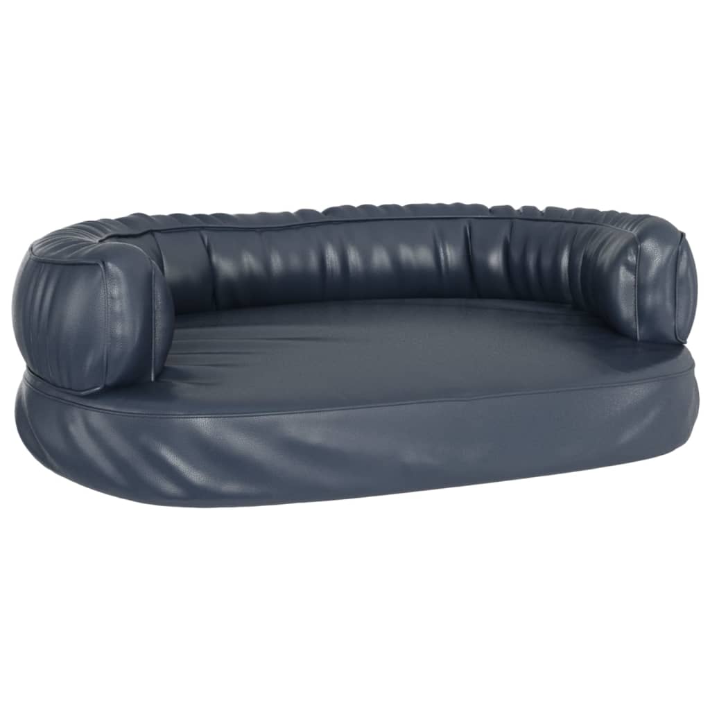 Hondenmand Ergonomisch Schuim Kunstleer 60 x 42 cm Donkerblauw