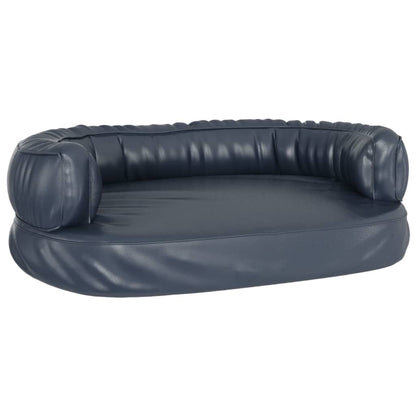 Hondenmand Ergonomisch Schuim Kunstleer 60 x 42 cm Donkerblauw