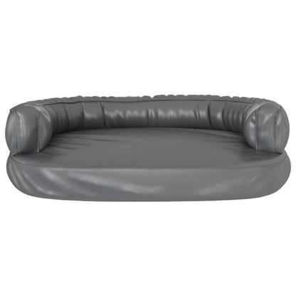 Hondenmand Met Ergonomisch Schuim Kunstleer 88 x 65 cm Grijs