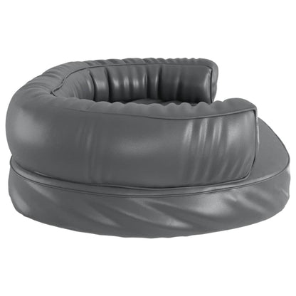 Hondenmand Met Ergonomisch Schuim Kunstleer 88 x 65 cm Grijs
