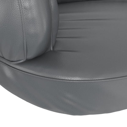 Hondenmand Met Ergonomisch Schuim Kunstleer 88 x 65 cm Grijs