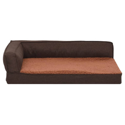 Hondenbed Ergonomisch Linnen-Look Fleece Bruin