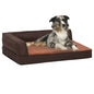Hondenbed Ergonomisch Linnen-Look Fleece Bruin