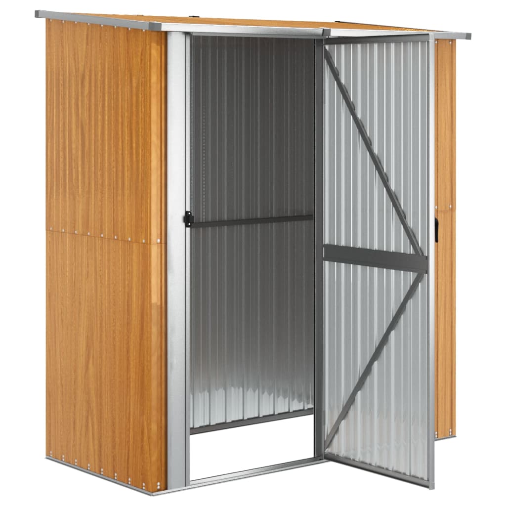 Tuinschuur 180,5x97x209,5 cm gegalvaniseerd staal bruin