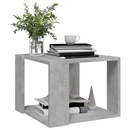 Salontafel 40x40x30 cm bewerkt hout betongrijs