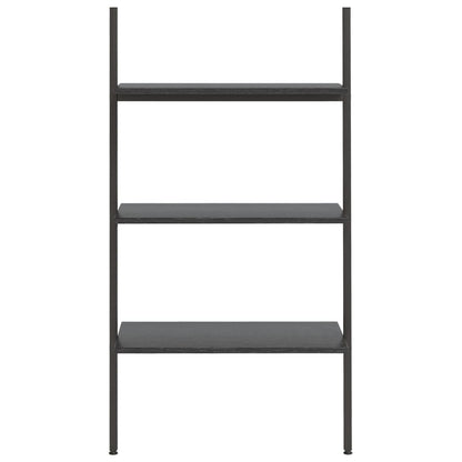 Ladderrek met 3 schappen 64x34x116 cm zwart