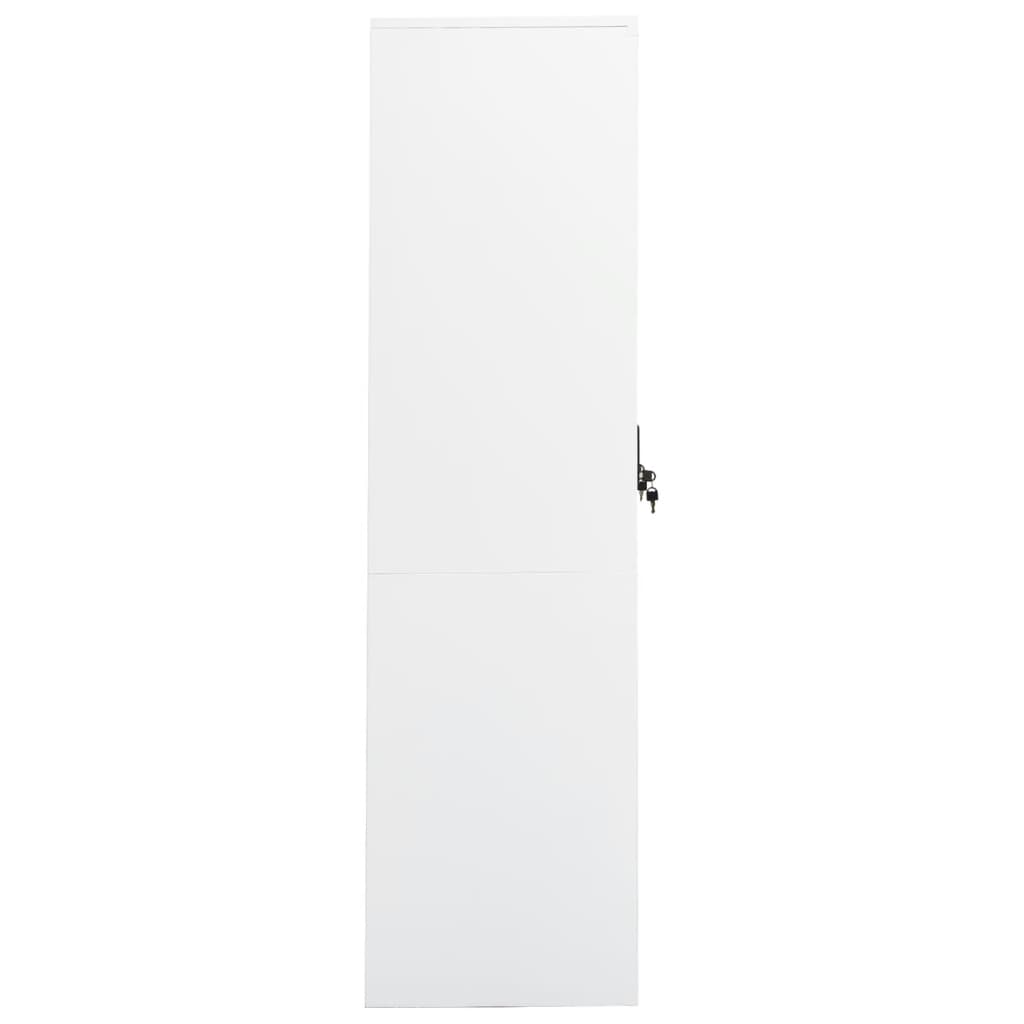 Kledingkast 80x50x180 cm staal wit