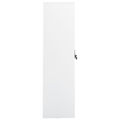 Kledingkast 80x50x180 cm staal wit