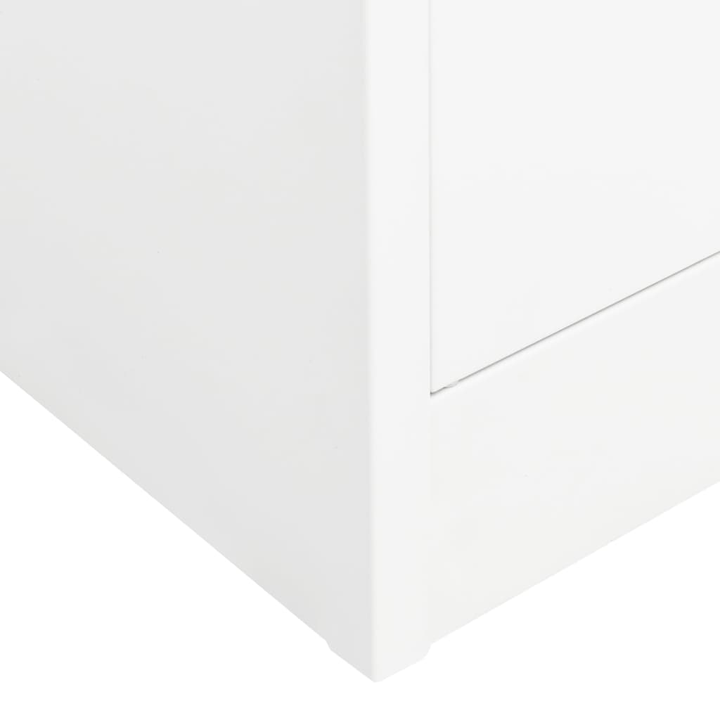 Kledingkast 80x50x180 cm staal wit