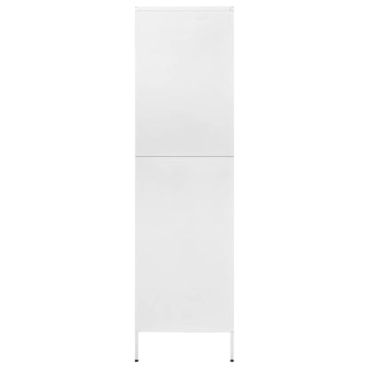 Kledingkast 90x50x180 cm staal wit