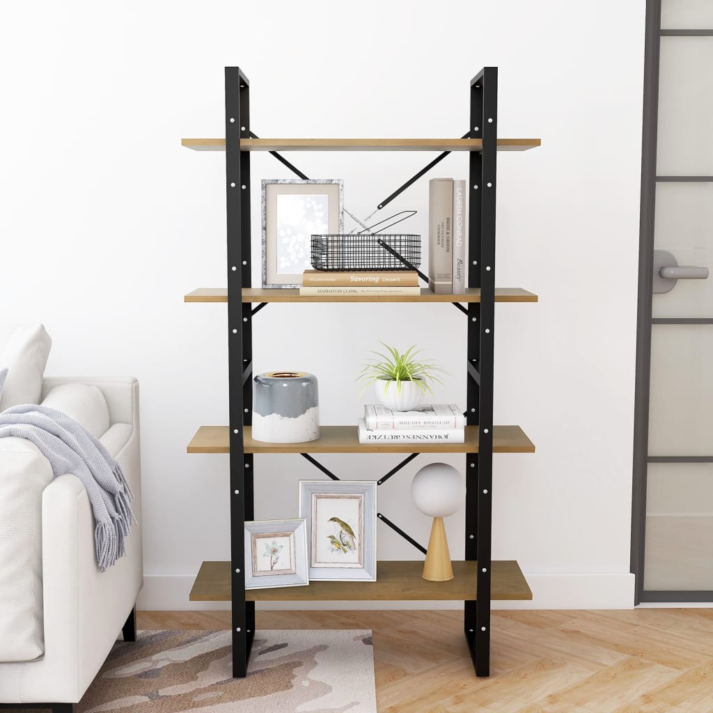 Boekenkast met 4 schappen 80x30x140 cm massief grenenhout