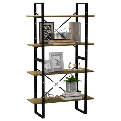 Boekenkast met 4 schappen 80x30x140 cm massief grenenhout