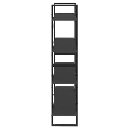 Boekenkast met 4 schappen 100x30x140 cm spaanplaat grijs
