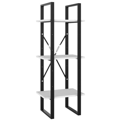 Boekenkast met 3 schappen 40x30x105 cm bewerkt hout wit