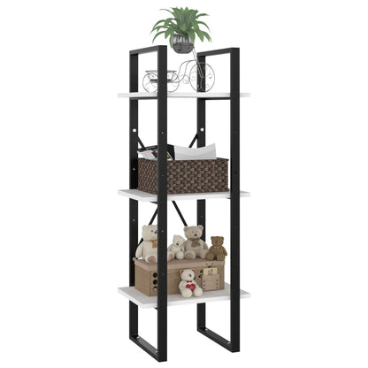 Boekenkast met 3 schappen 40x30x105 cm bewerkt hout wit