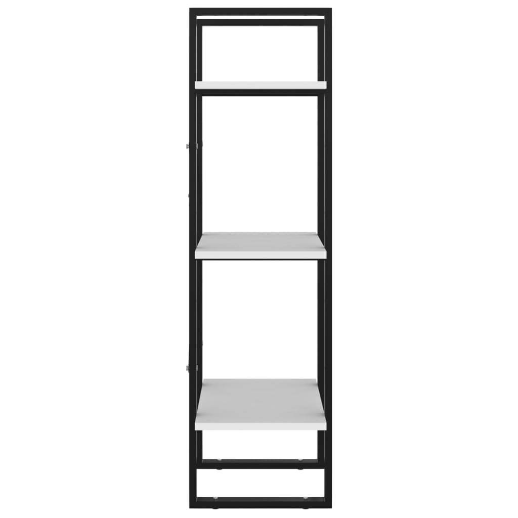 Boekenkast met 3 schappen 40x30x105 cm bewerkt hout wit