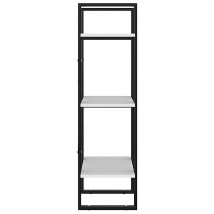 Boekenkast met 3 schappen 40x30x105 cm bewerkt hout wit