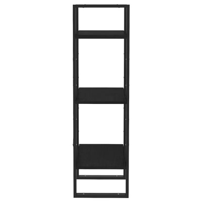 Boekenkast met 3 schappen 40x30x105 cm massief grenenhout zwart