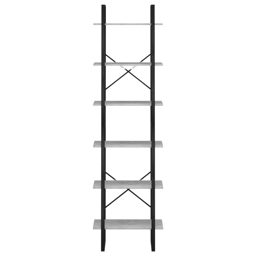 Opbergrek 60x30x210 cm bewerkt hout betongrijs
