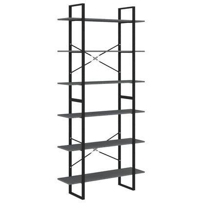 Hoge kast 100x30x210 cm massief grenenhout grijs