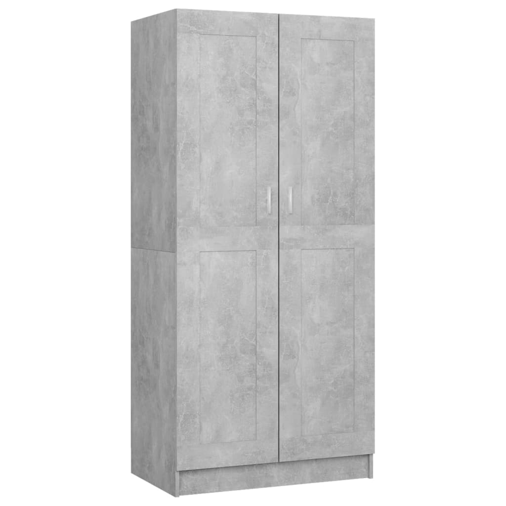 Kledingkast 82,5x51,5x180 cm bewerkt hout betongrijs