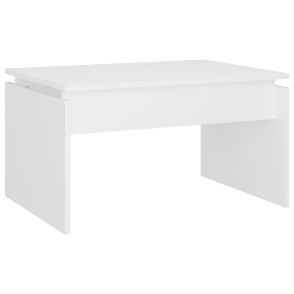 Salontafel 68x50x38 cm bewerkt hout wit