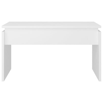 Salontafel 68x50x38 cm bewerkt hout wit