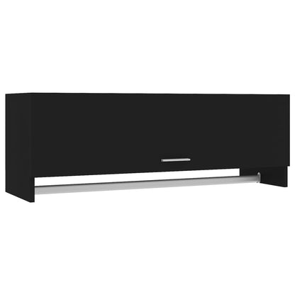 Kledingkast 100x32,5x35 cm bewerkt hout zwart