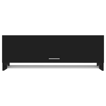 Kledingkast 100x32,5x35 cm bewerkt hout zwart