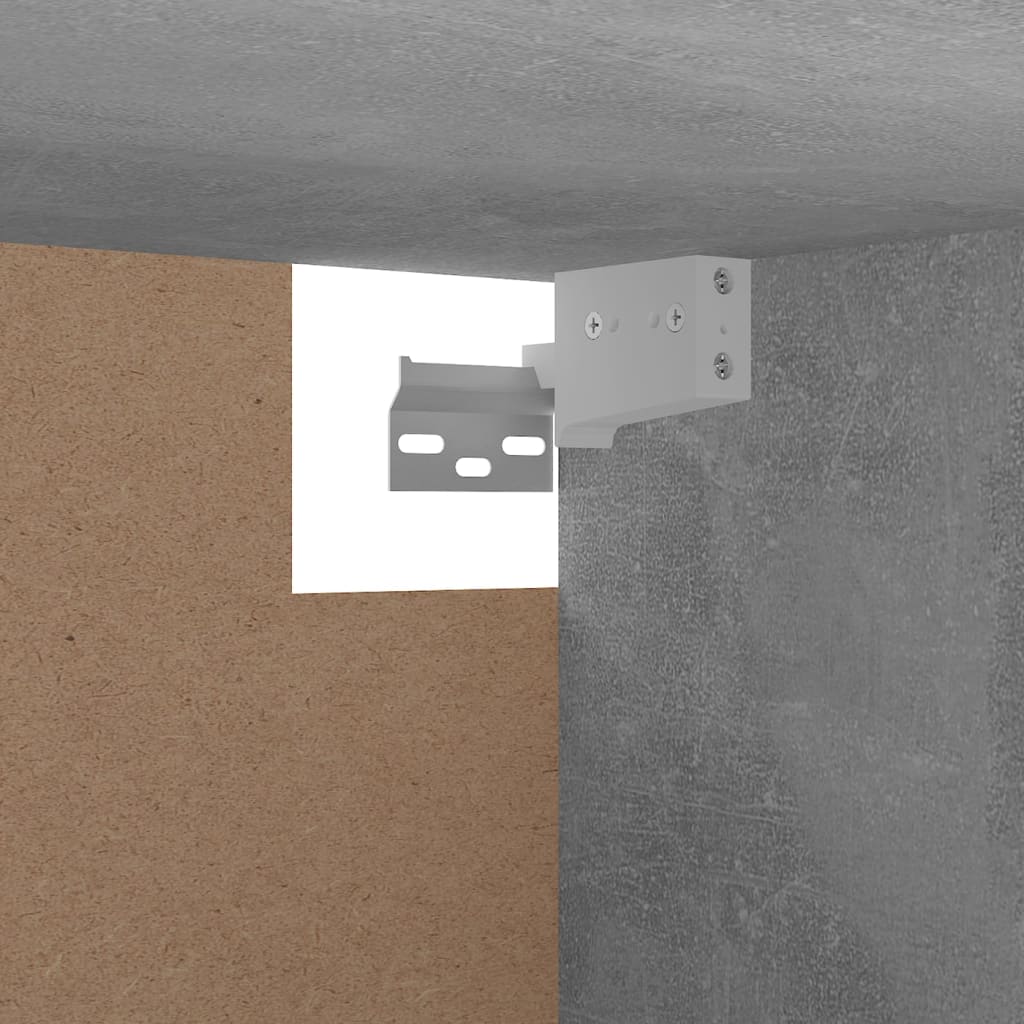 Kledingkast 100x32,5x35 cm bewerkt hout betongrijs