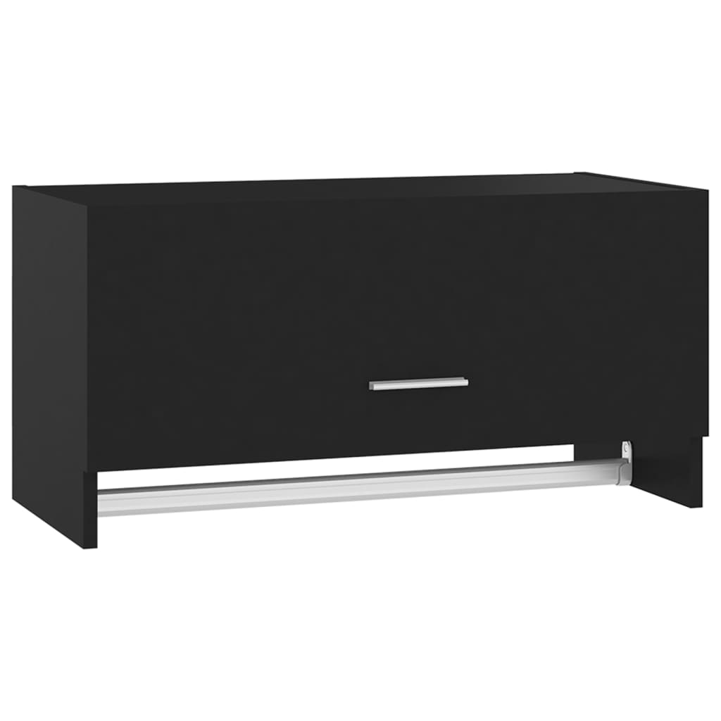 Kledingkast 70x32,5x35 cm bewerkt hout zwart