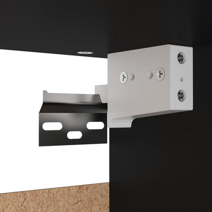 Kledingkast 70x32,5x35 cm bewerkt hout zwart