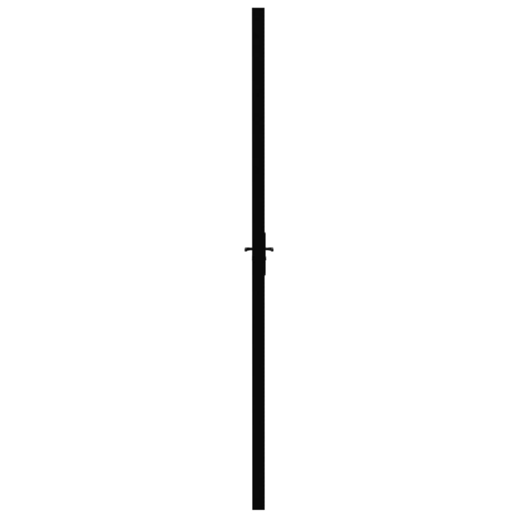 Binnendeur 76x201,5 cm ESG-glas en aluminium zwart