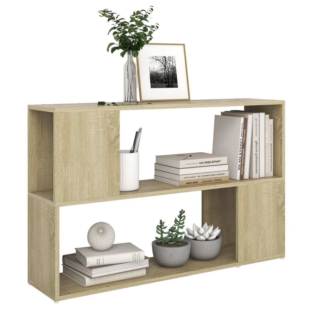 Boekenkast 100x24x63 cm bewerkt hout sonoma eikenkleurig