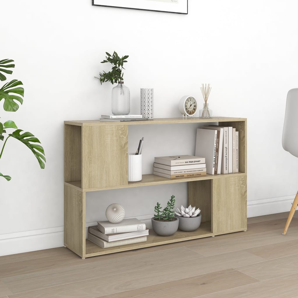 Boekenkast 100x24x63 cm bewerkt hout sonoma eikenkleurig