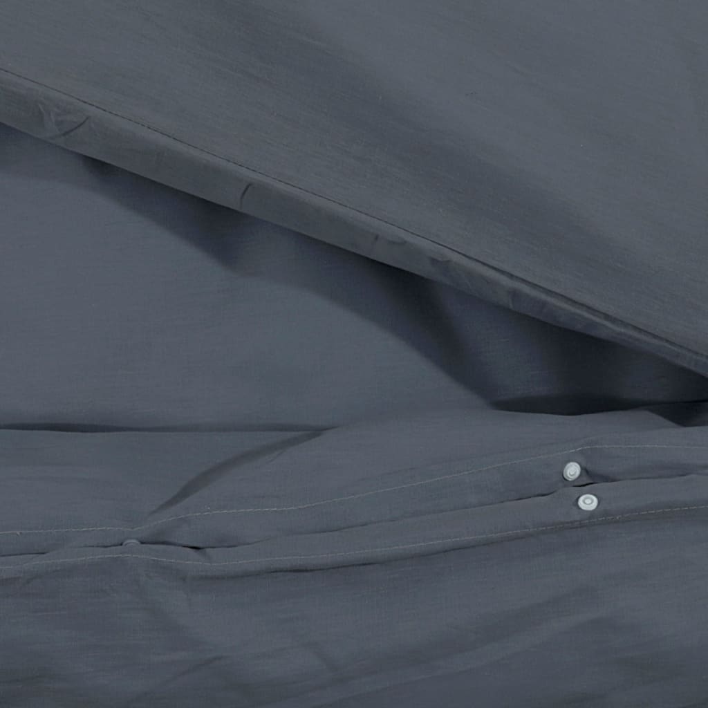 Dekbedovertrekset lichtgewicht 155x220 cm microvezel antraciet
