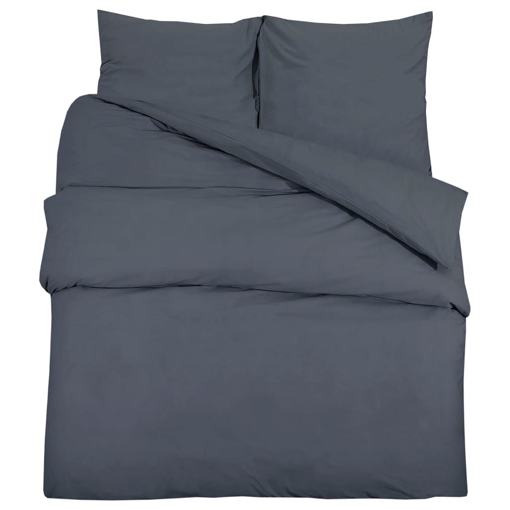 Dekbedovertrekset lichtgewicht 260x220 cm microvezel antraciet