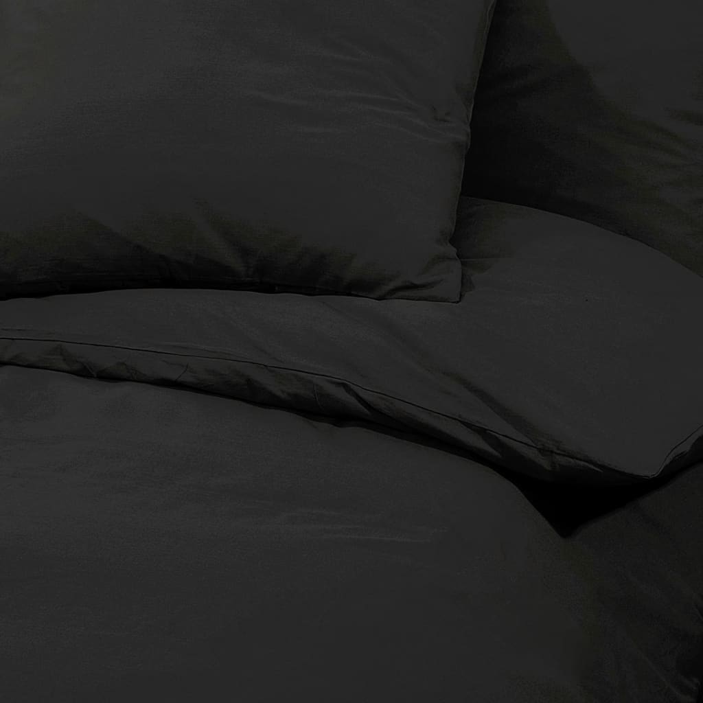Dekbedovertrekset lichtgewicht 140x200 cm microvezel zwart