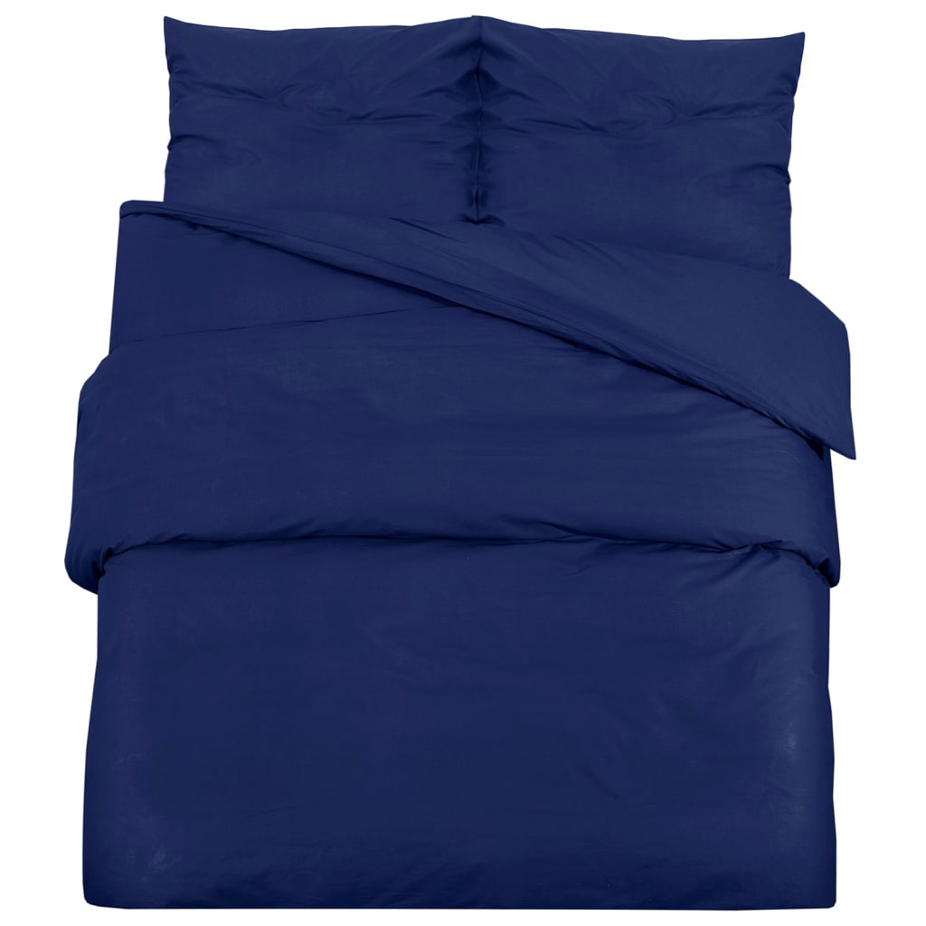Dekbedovertrekset 135x200 cm microvezel marineblauw