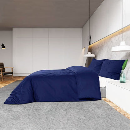 Dekbedovertrekset 135x200 cm microvezel marineblauw