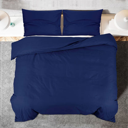 Dekbedovertrekset 135x200 cm microvezel marineblauw