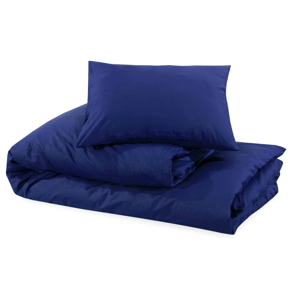 Dekbedovertrekset 135x200 cm microvezel marineblauw