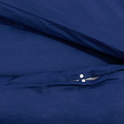 Dekbedovertrekset 135x200 cm microvezel marineblauw
