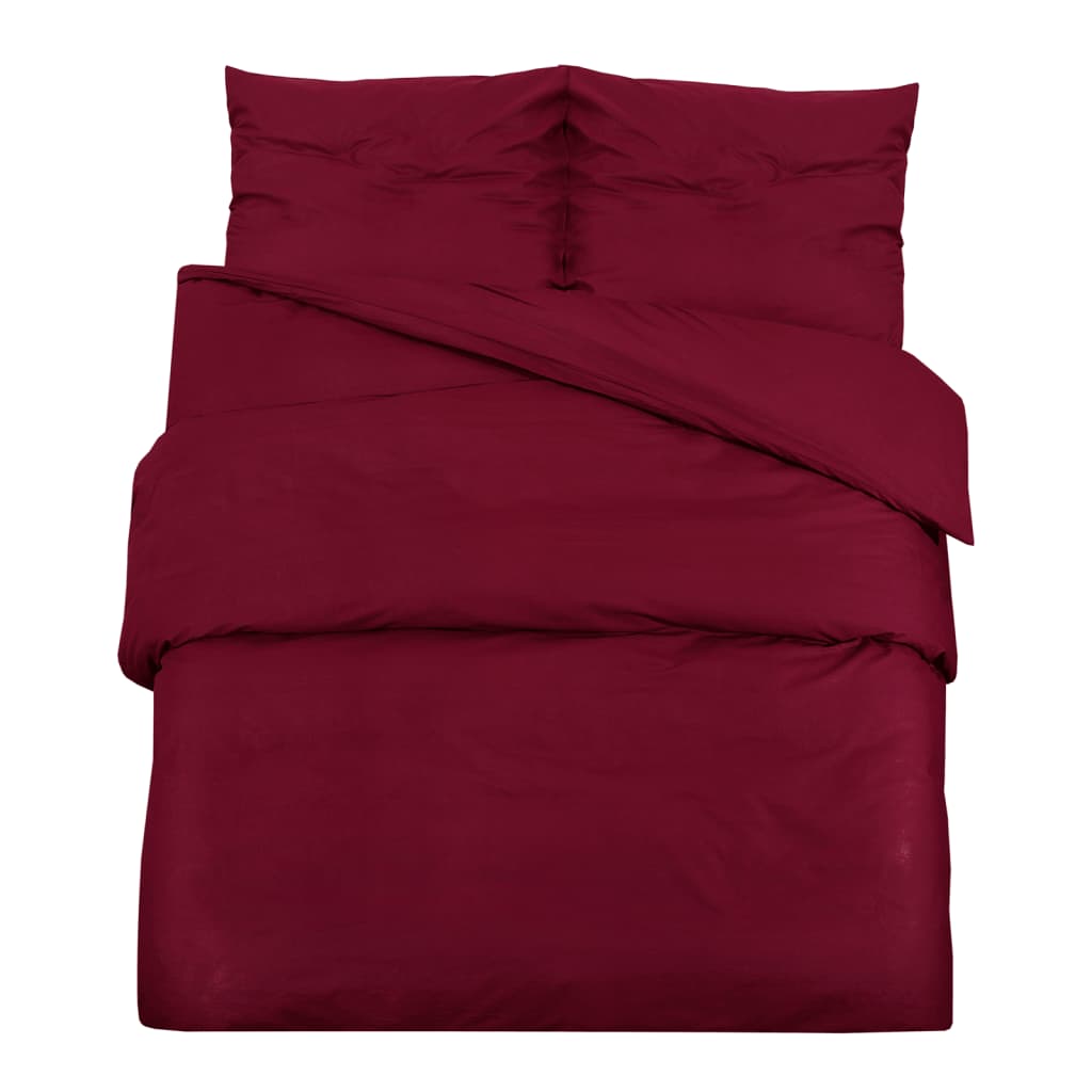 Dekbedovertrekset lichtgewicht 140x200 cm microvezel bordeaux