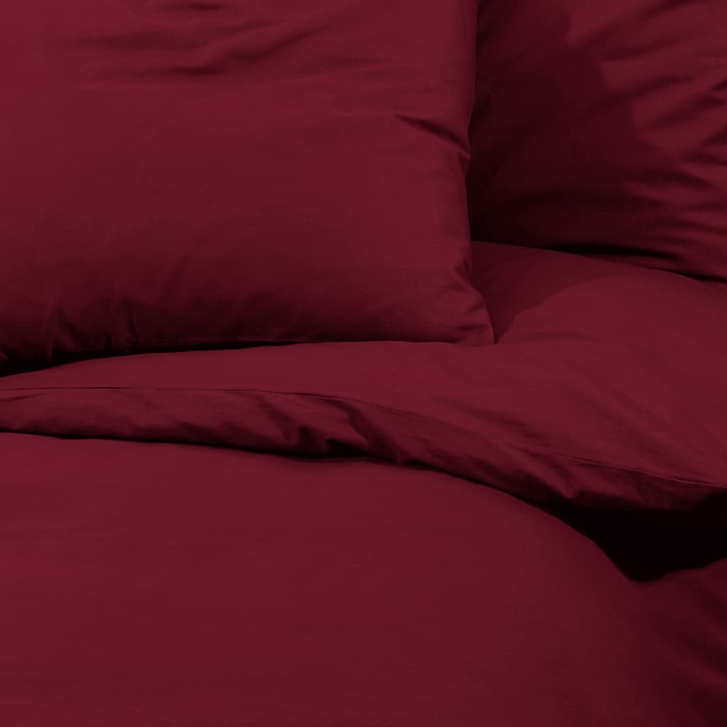 Dekbedovertrekset lichtgewicht 140x200 cm microvezel bordeaux